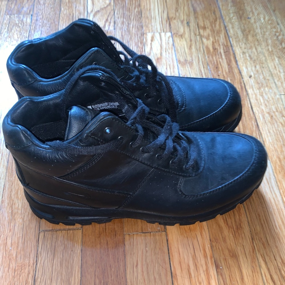 Nike Air Max ACG Leather Boots Triple Black Men’s Size 13